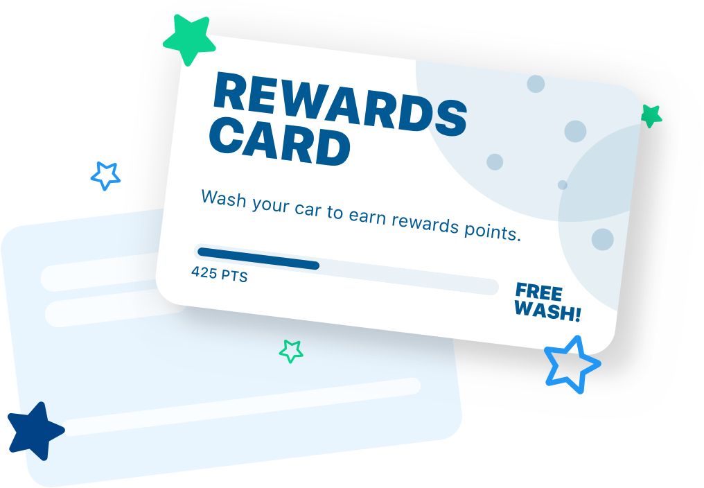 Offer loyalty and rewards through carwash app